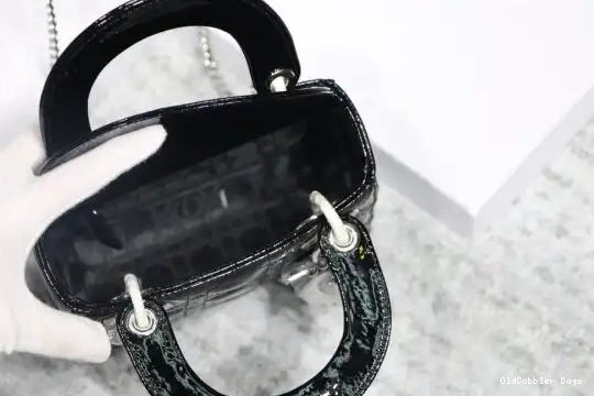 OldCobbler Bags patent Cow leather Mini Lady Diro With 0706